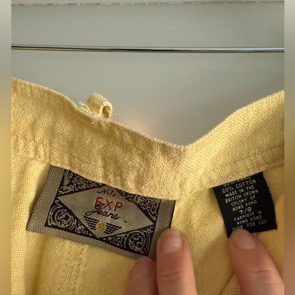 Vintage Express Butter Yellow Midi Skirt - Picture 2 of 4